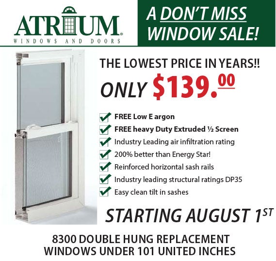 HUGE Atrium Window Sale EXTENDED TO NOV 30! GNH Lumber Co.