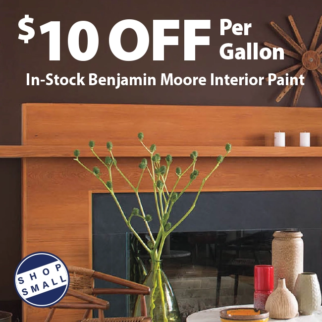 Shop Small - Benjamin Moore Interior Paint Sale $10 off