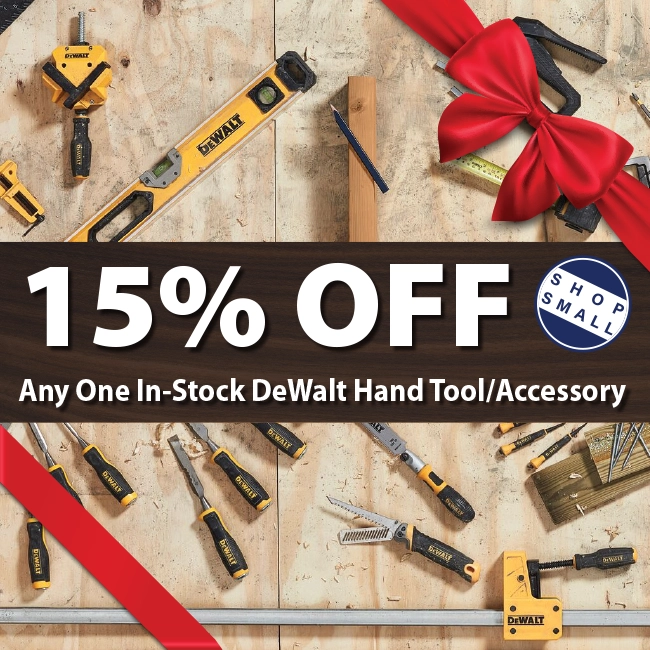 Shop Small - DeWalt Hand Tool Sale 15% Off