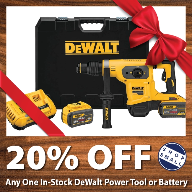Shop Small - DeWalt Power Tool Sale 20% Off
