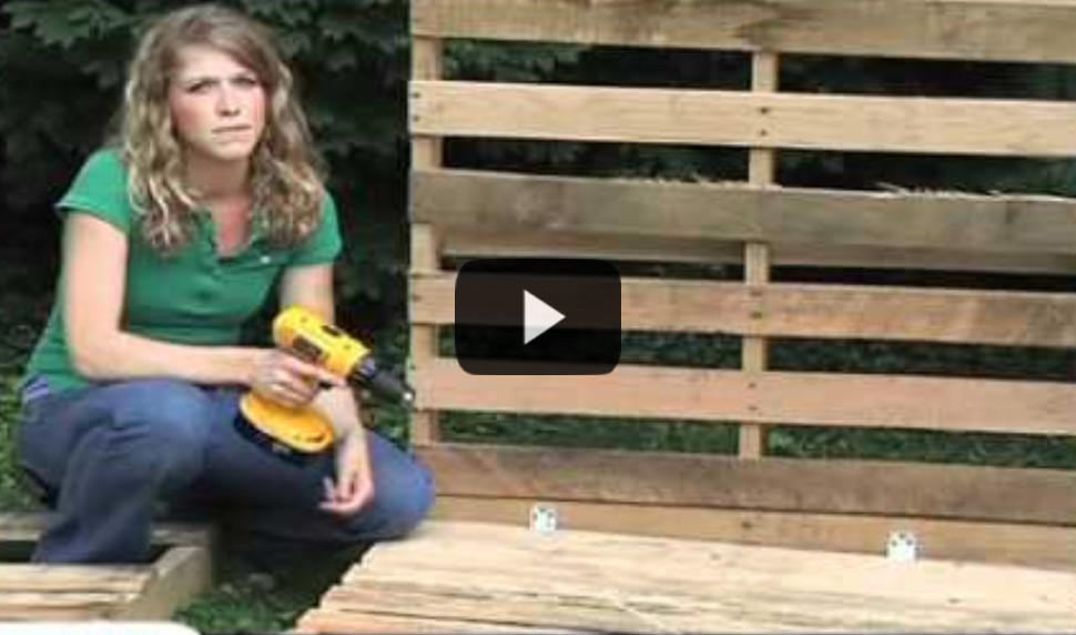 Watch video: Pallet Compost Bin