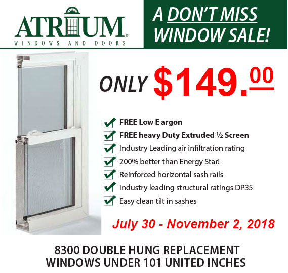 atrium window sale